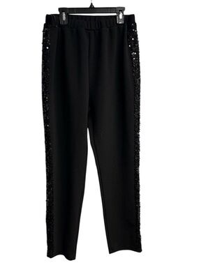 NWOT SHEIN Sequin Side Dress Pants Black Size 12